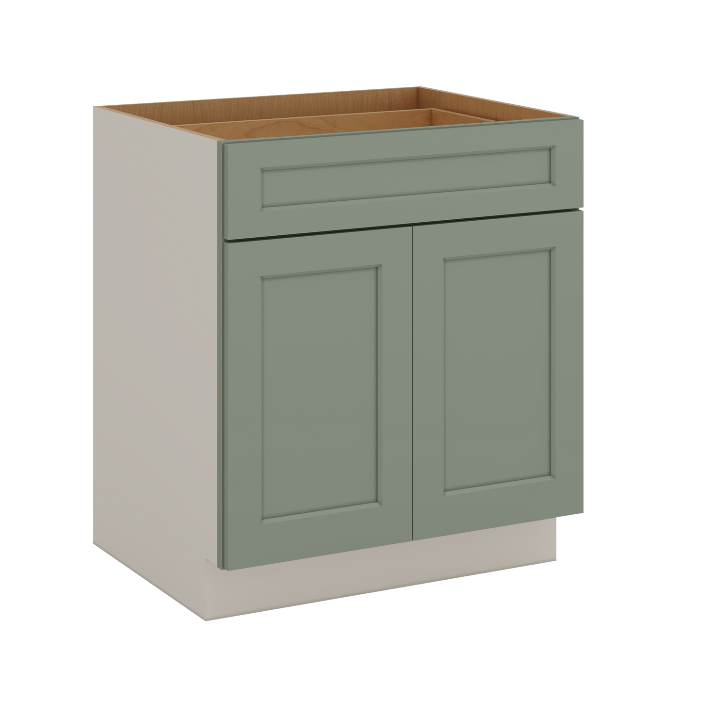 B30 Cabinet with 2 Doors Sage Green Overlay Shaker