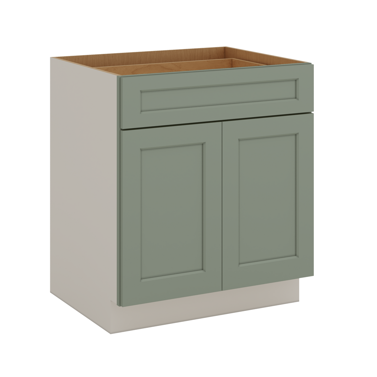 B30 Cabinet with 2 Doors Sage Green Overlay Shaker