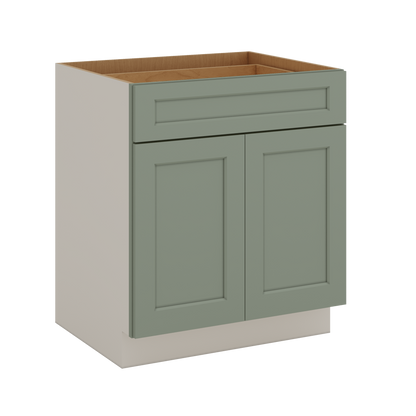 B30 Cabinet with 2 Doors Sage Green Overlay Shaker