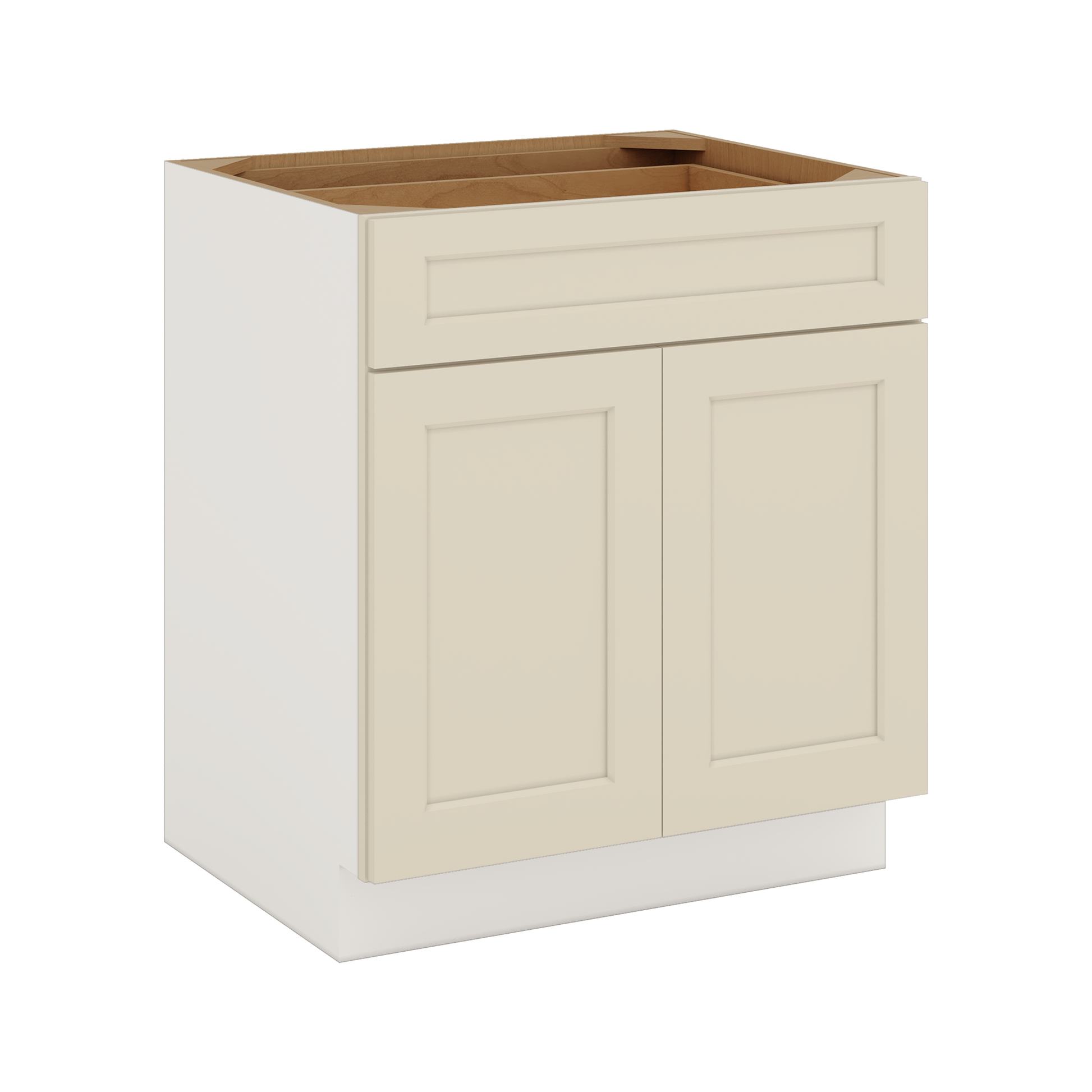 B30 Manhattan Cream Quality Overlay Shaker Cabinet RTA