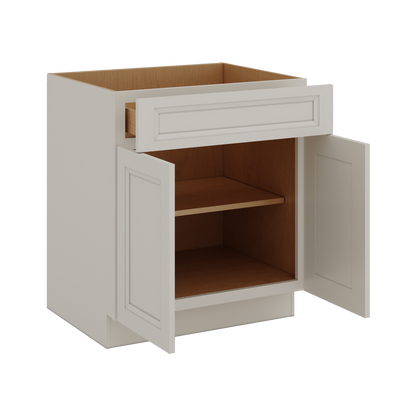27LGDS Laguna Gray Double Shaker Base Cabinet - Two Doors 24", 27", 30", 33 & 36" Wide