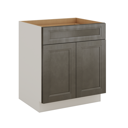 Huntington Cinder Double Shaker Base Cabinet - Two Doors 24", 27", 30", 33 & 36" Wide