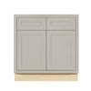 Tuscan Gray Inset Shaker Base Cabinet - Double Door 30", 33" & 36" Wide