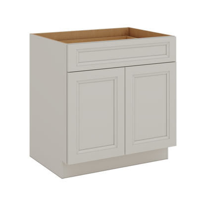 27LGDS Laguna Gray Double Shaker Base Cabinet - Two Doors 24", 27", 30", 33 & 36" Wide