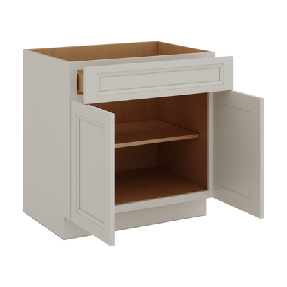 27LGDS Laguna Gray Double Shaker Base Cabinet - Two Doors 24", 27", 30", 33 & 36" Wide