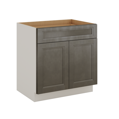 Huntington Cinder Double Shaker Base Cabinet - Two Doors 24", 27", 30", 33 & 36" Wide