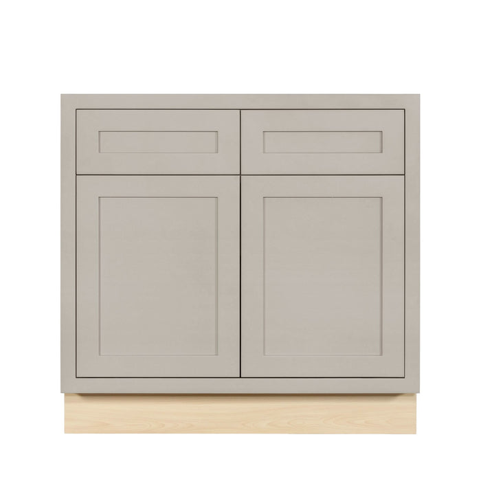 Inset Shaker Tuscan Gray Inset Shaker Base Cabinet - Double Door 30
