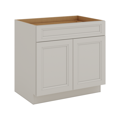 27LGDS Laguna Gray Double Shaker Base Cabinet - Two Doors 24", 27", 30", 33 & 36" Wide