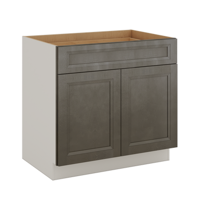 Huntington Cinder Double Shaker Base Cabinet - Two Doors 24", 27", 30", 33 & 36" Wide