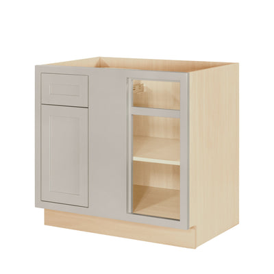 Blind Corner Base (Left or Right) Tuscan Gray Inset Shaker Blind 36" 42" Inch