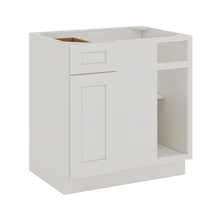 Blind Corner 1-1/4"  Overlay Base (Left or Right) White Shaker Blind 36"-42" & 42"-45"