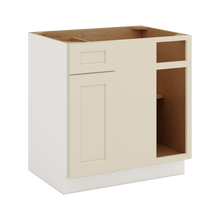 Blind Corner 1-1/4" Overlay Base (Left or Right) Manhattan Cream Shaker Blind 36"-42" & 42"-45"