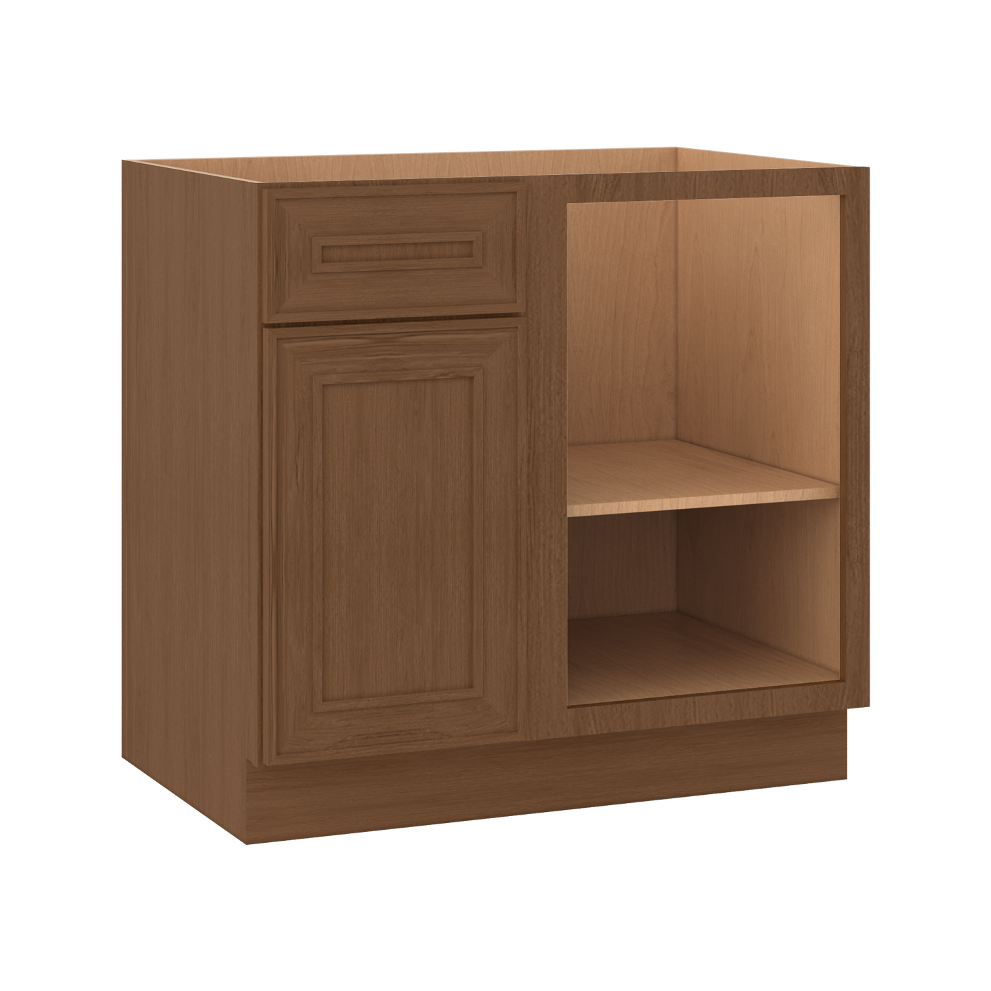 BBC36 Elegant Mocha Craftsman Shaker Oak