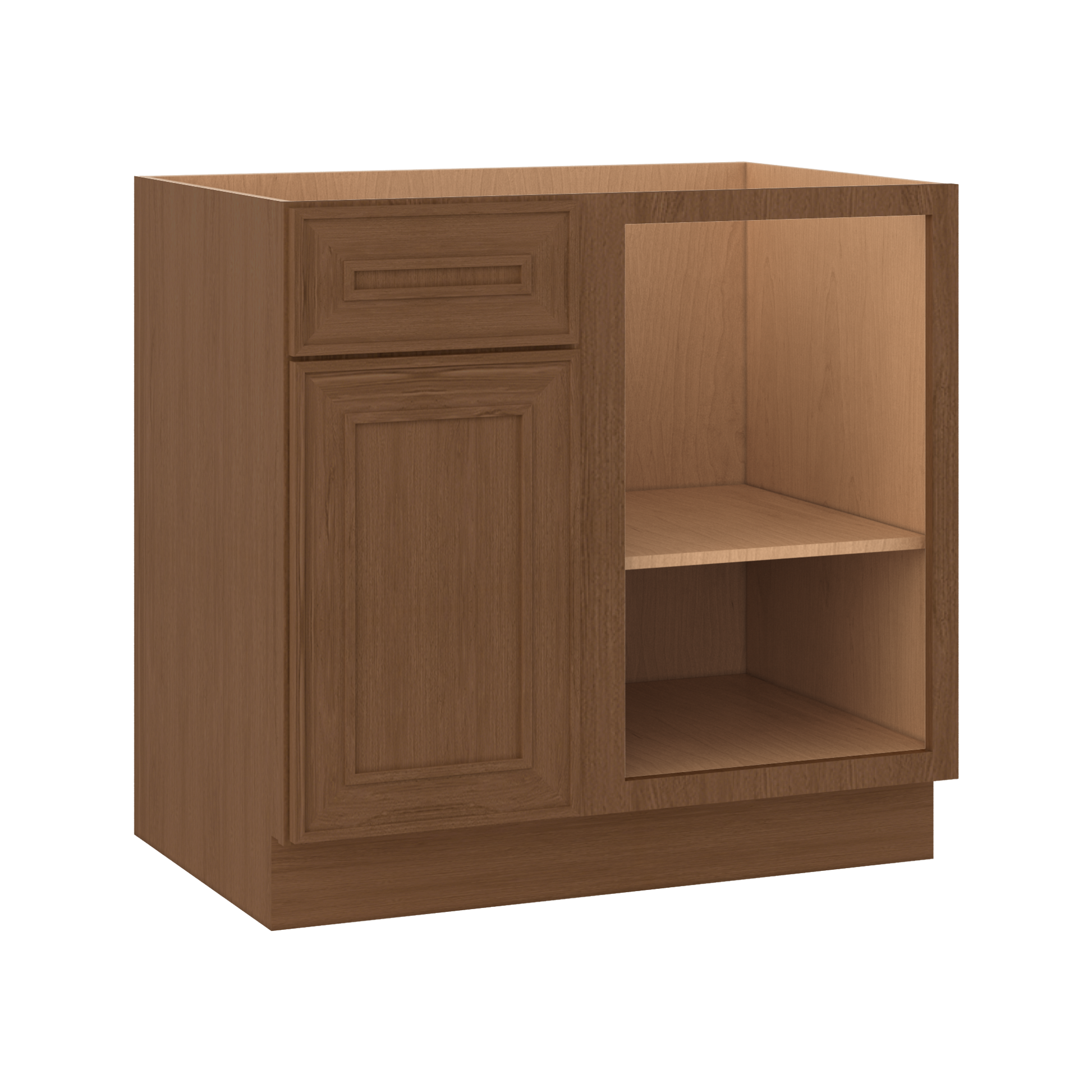 BBC36 Elegant Mocha Craftsman Shaker Oak