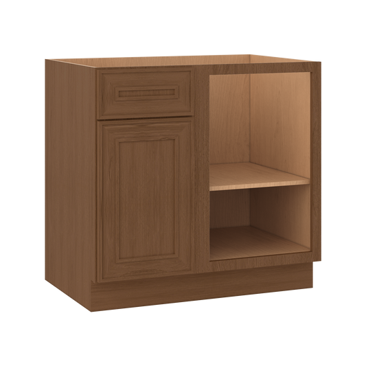 BBC36 Elegant Mocha Craftsman Shaker Oak