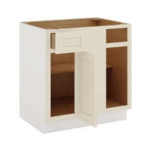 Blind Corner 1-1/4" Overlay Base (Left or Right) Manhattan Cream Shaker Blind 36"-42" & 42"-45"