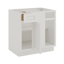 Blind Corner 1-1/4"  Overlay Base (Left or Right) White Shaker Blind 36"-42" & 42"-45"