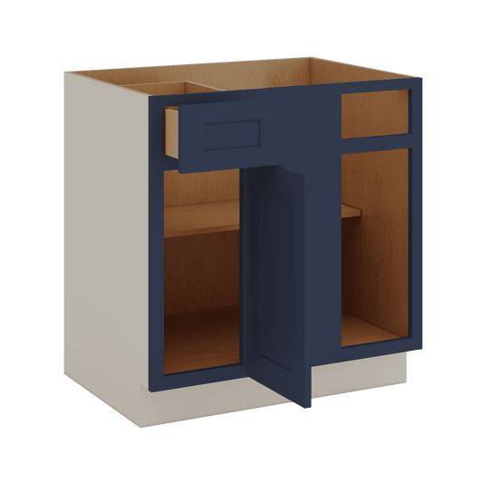 Blind Corner 1-1/4" Overlay Base (Left or Right) NB29 Naval Blue Shaker Blind 36"-42" & 42"-45"