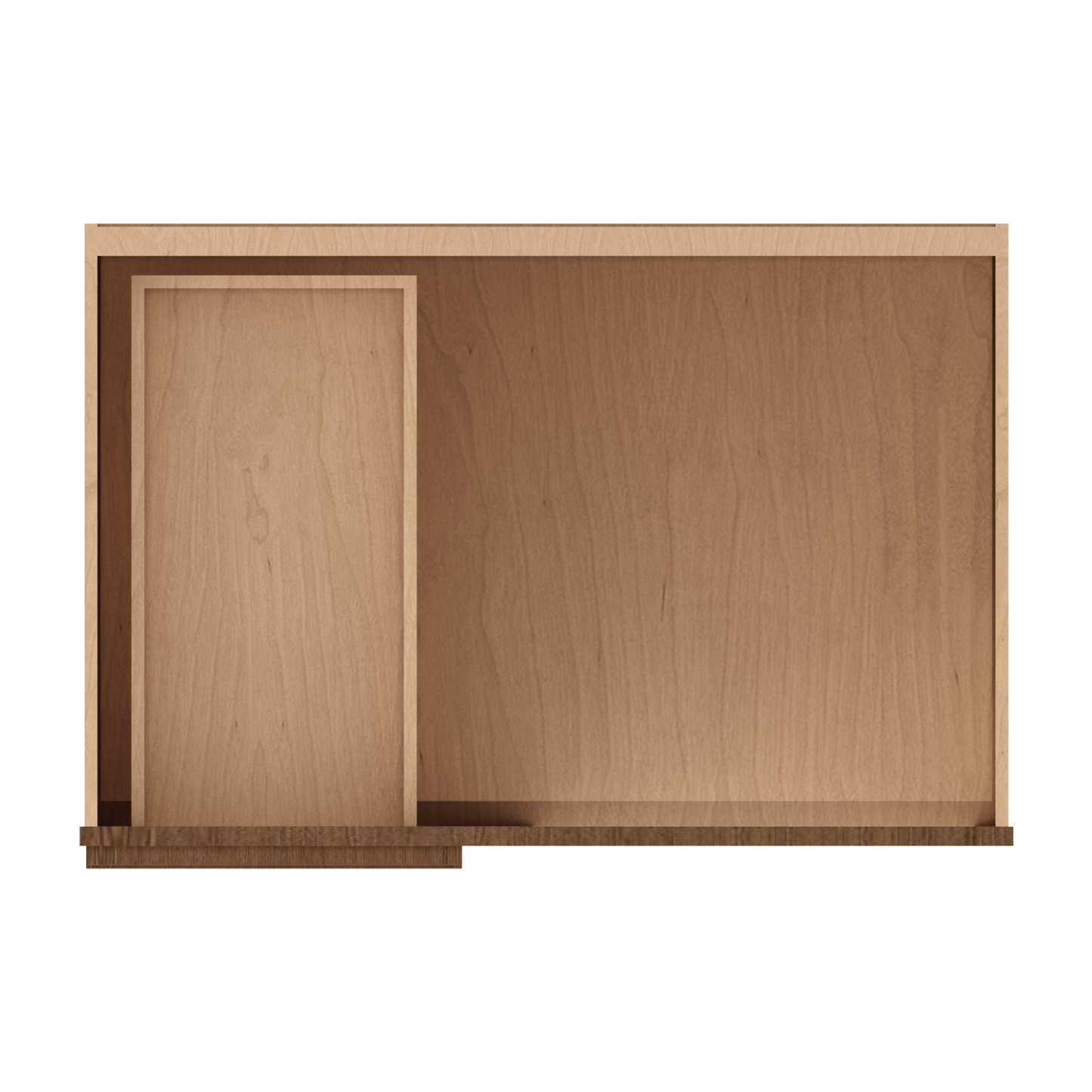 Blind 36" Must use as 42" Inch Corner Base (Left or Right) Mocha Elegant Oak 1-1/4" Overlay Shaker Blind