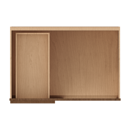 Blind 36" Must use as 42" Inch Corner Base (Left or Right) Mocha Elegant Oak 1-1/4" Overlay Shaker Blind