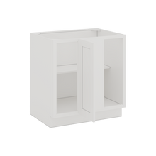 Blind Corner 1-1/4"  Overlay Base (Left or Right) ICE White Shaker Blind 36"-42" & 42"-45" CWS/CWB