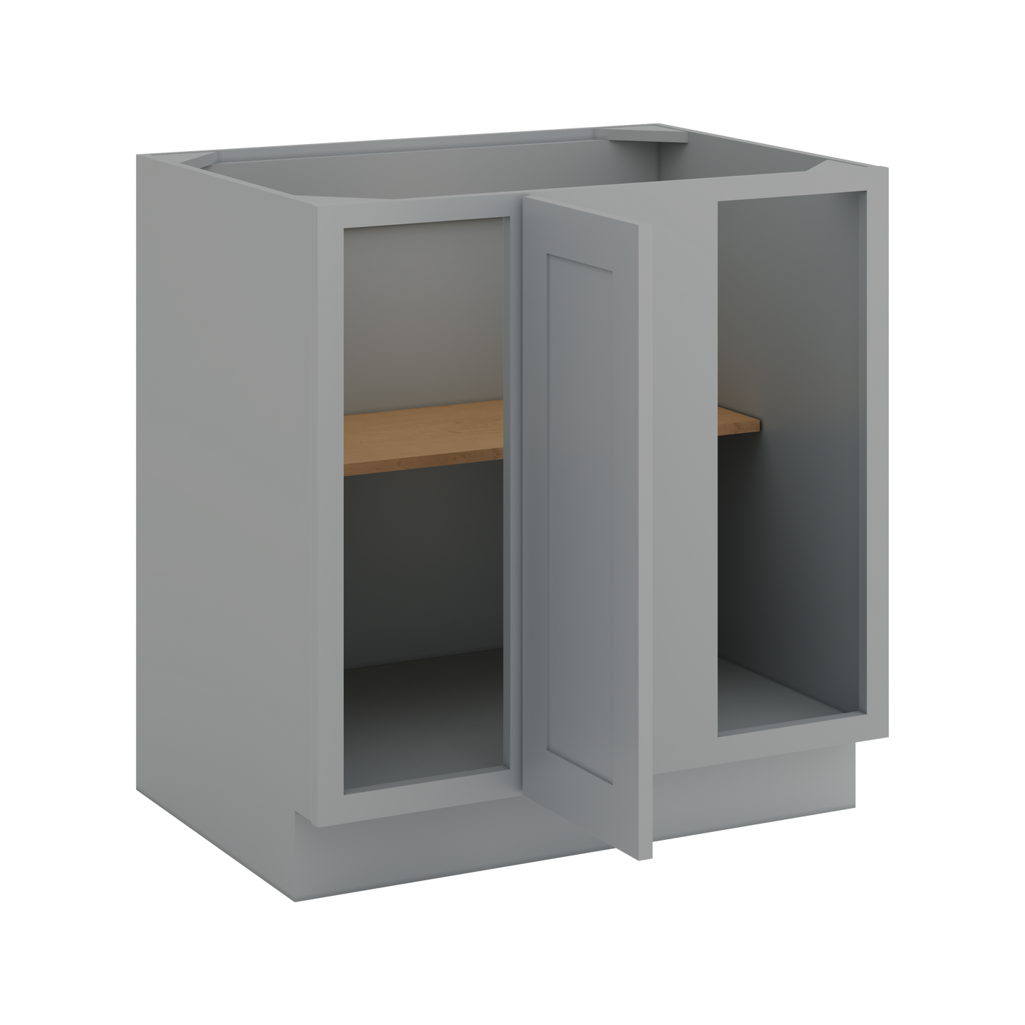 Blind Corner 1-1/4"  Overlay Base (Left or Right) Gray Shaker Blind 36"-42" & 42"-45"