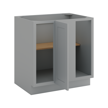 Blind Corner 1-1/4"  Overlay Base (Left or Right) Gray Shaker Blind 36"-42" & 42"-45"