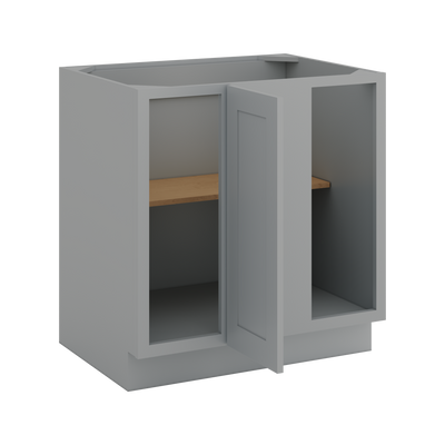 Blind Corner 1-1/4"  Overlay Base (Left or Right) Gray Shaker Blind 36"-42" & 42"-45"
