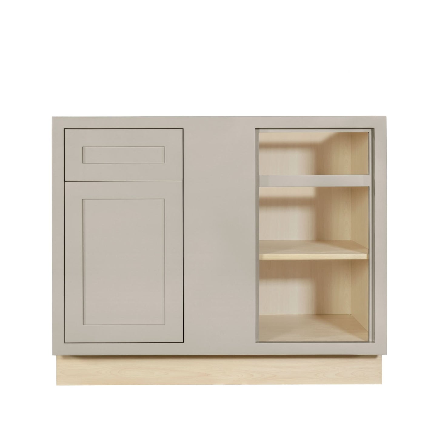 Blind Corner Base (Left or Right) Tuscan Gray Inset Shaker Blind 36" 42" Inch