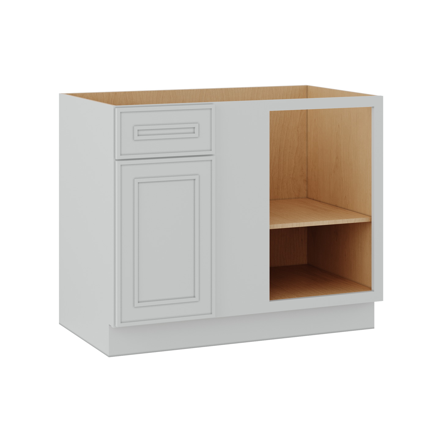 BBC42 Blind Corner White Elegant Oak Shaker Craftsman