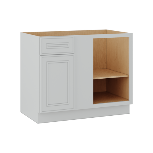 BBC42 Blind Corner White Elegant Oak Shaker Craftsman