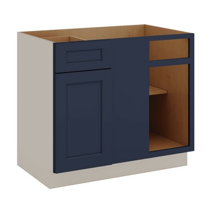 Blind Corner 1-1/4" Overlay Base (Left or Right) NB29 Naval Blue Shaker Blind 36"-42" & 42"-45"