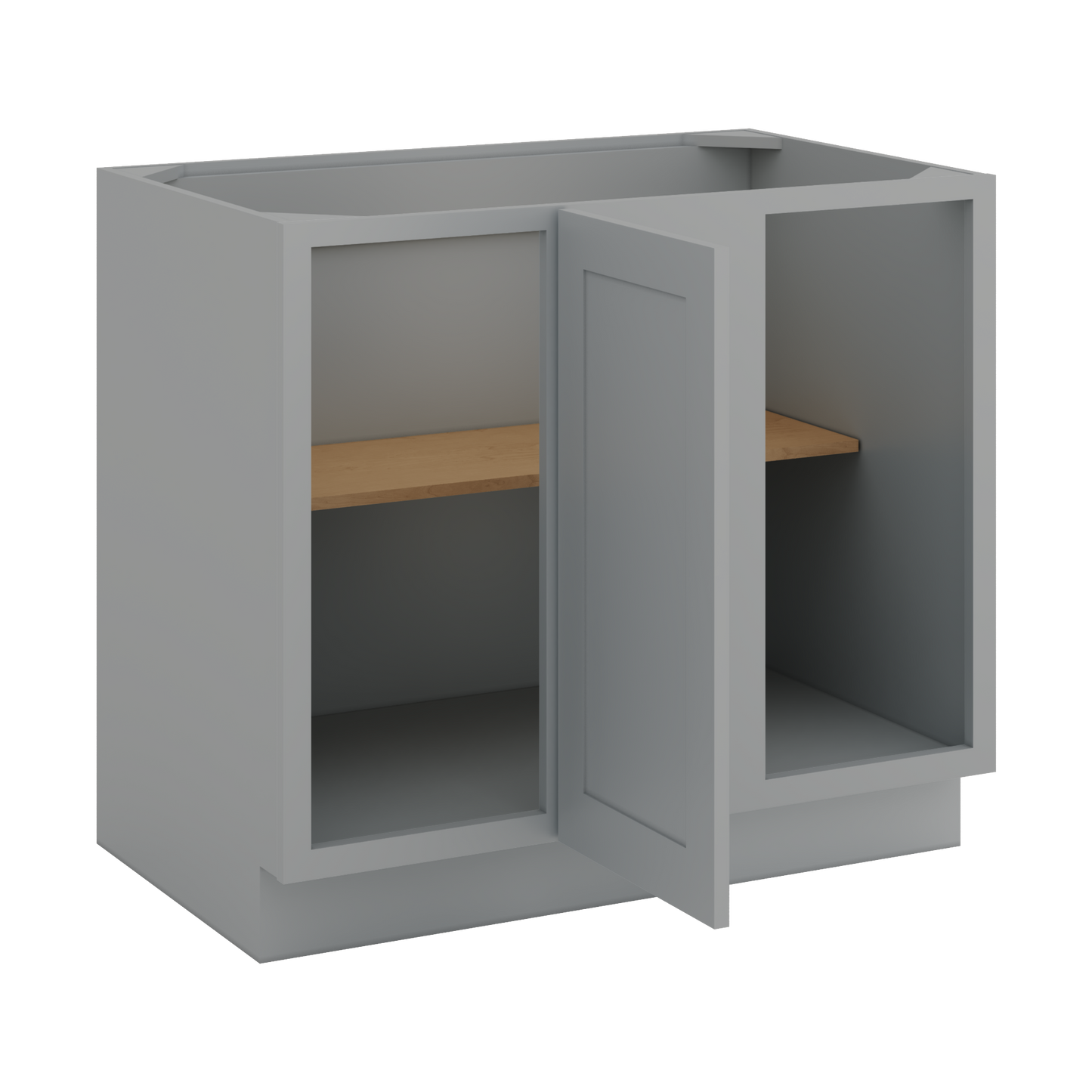 Blind Corner 1-1/4"  Overlay Base (Left or Right) Gray Shaker Blind 36"-42" & 42"-45"