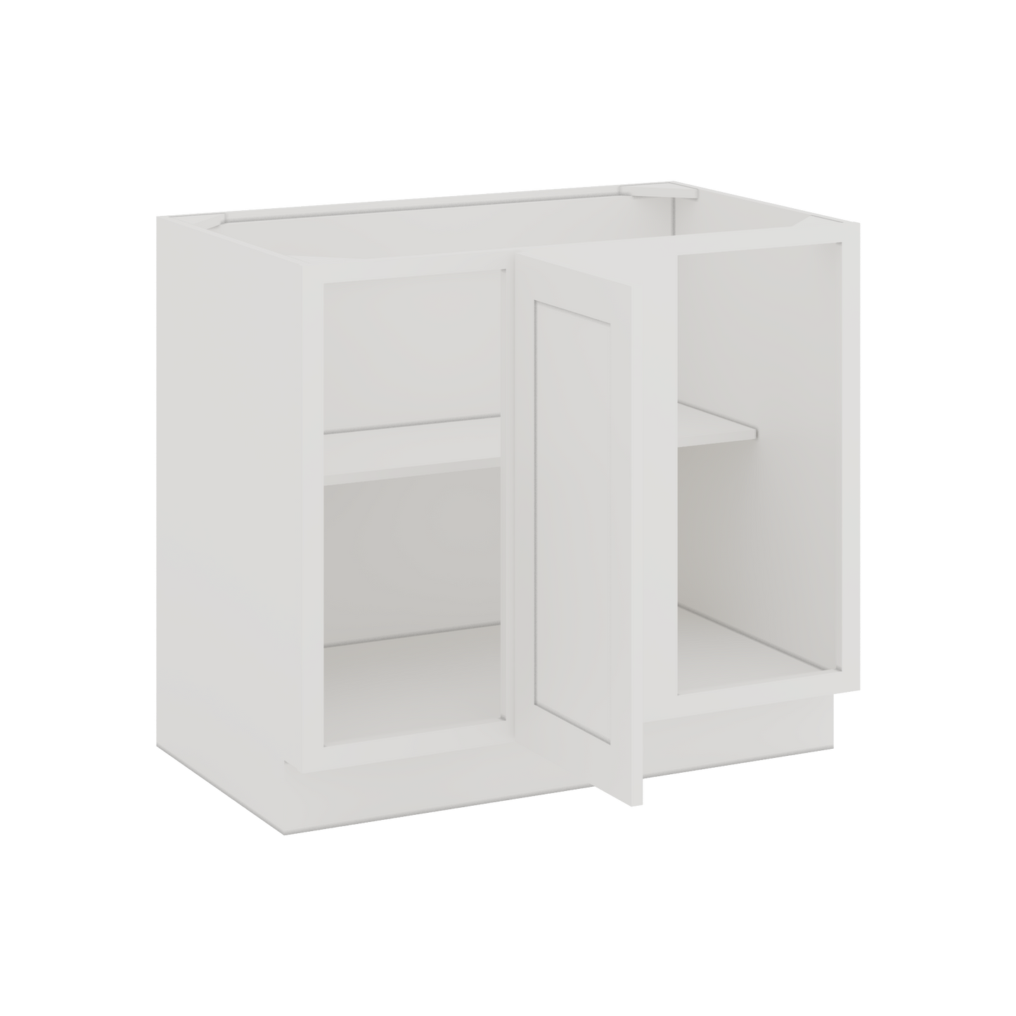Blind Corner 1-1/4"  Overlay Base (Left or Right) ICE White Shaker Blind 36"-42" & 42"-45" CWS/CWB