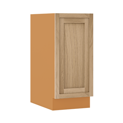 Inset Oak Shaker Special Order Base Full Height Door 14" Deep Inset Shaker Base Cabinet 9" - 36" Wide