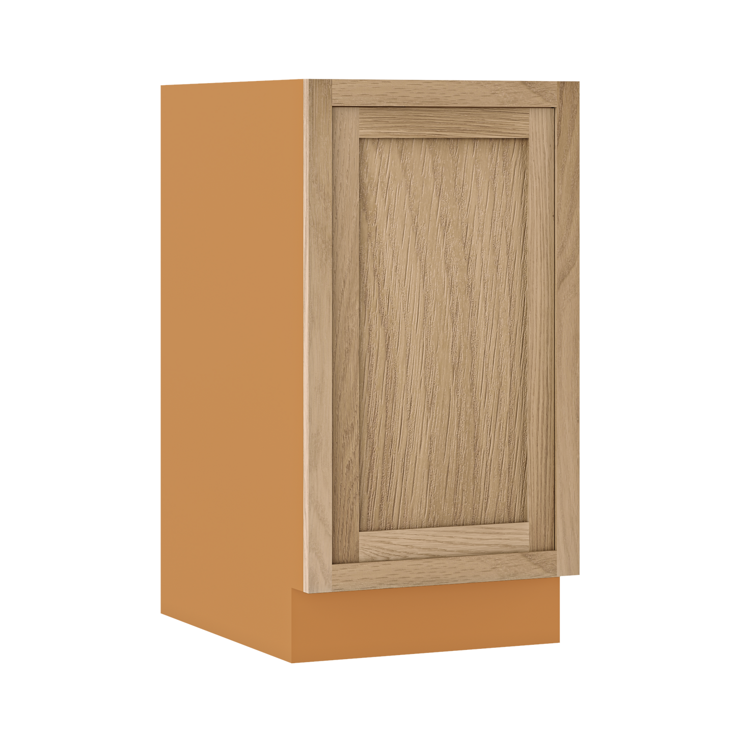 Inset Oak Shaker Special Order Base Full Height Door 24" Deep Inset Shaker Base Cabinet 9" - 36" Wide