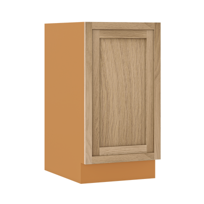 Inset Oak Shaker Special Order Base Full Height Door 24" Deep Inset Shaker Base Cabinet 9" - 36" Wide