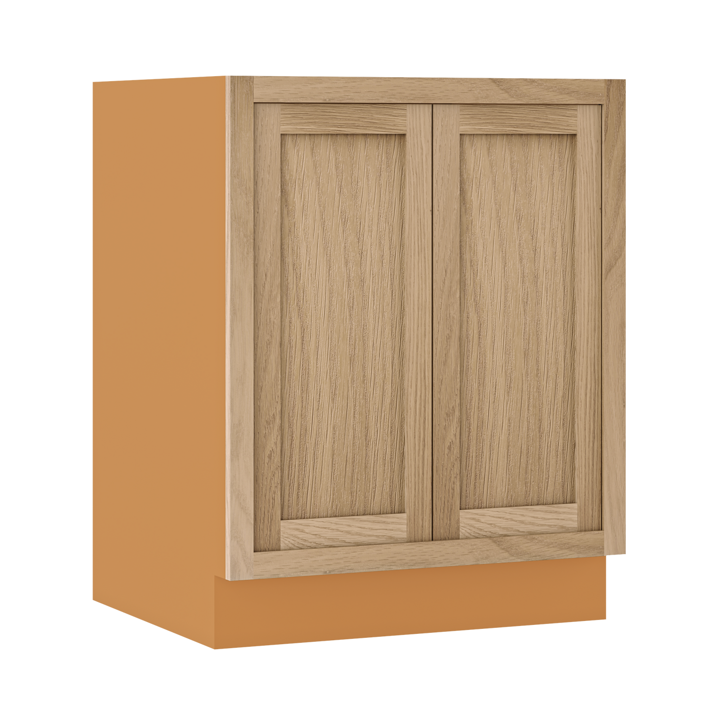 Inset Oak Shaker Special Order Base Full Height Door 24" Deep Inset Shaker Base Cabinet 9" - 36" Wide