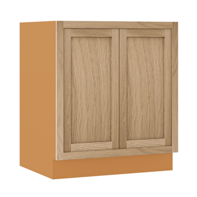 Inset Oak Shaker Special Order Base Full Height Door 14" Deep Inset Shaker Base Cabinet 9" - 36" Wide