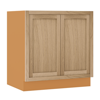 Inset Oak Shaker Special Order Base Full Height Door 14" Deep Inset Shaker Base Cabinet 9" - 36" Wide