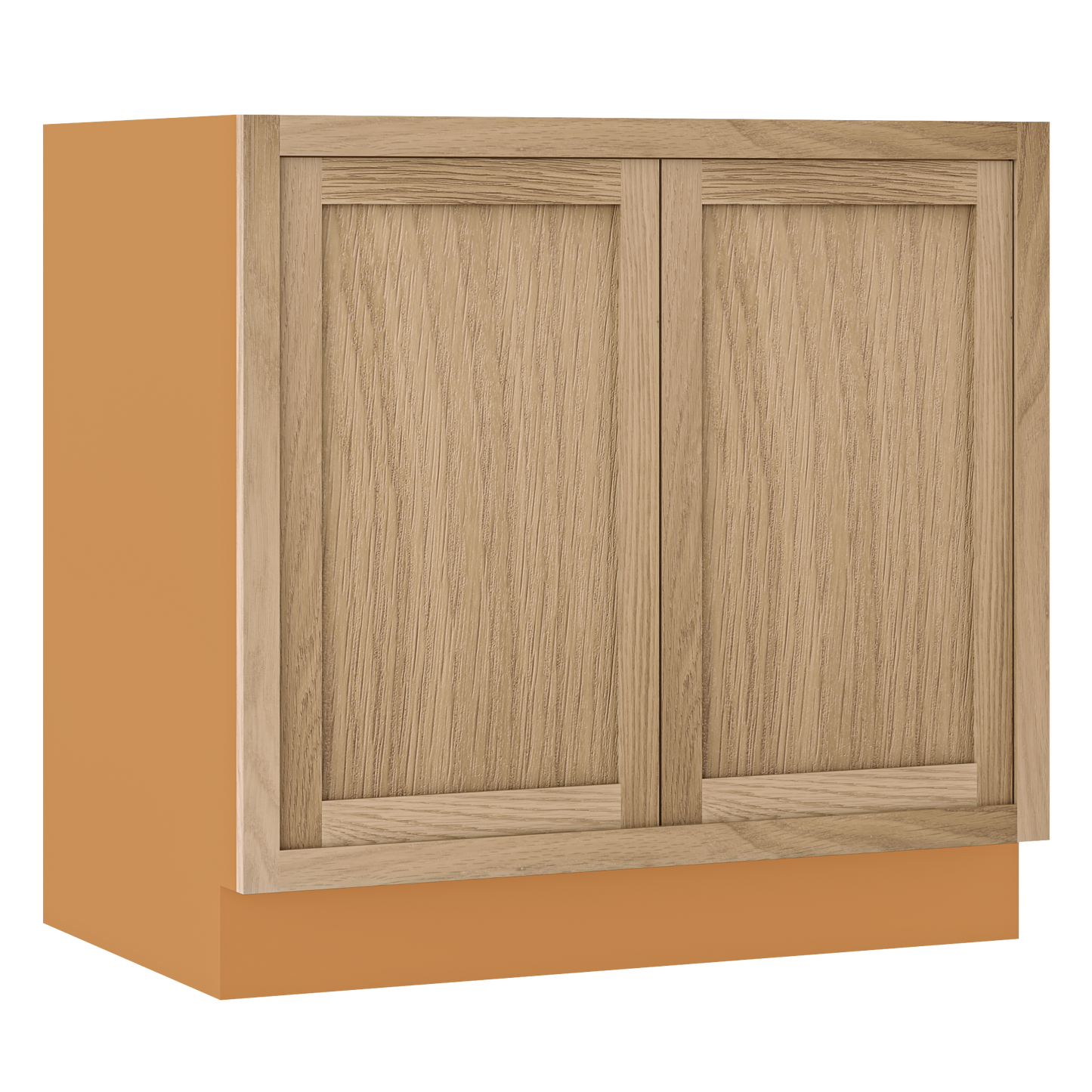Inset Oak Shaker Special Order Base Full Height Door 24" Deep Inset Shaker Base Cabinet 9" - 36" Wide