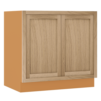 Inset Oak Shaker Special Order Base Full Height Door 24" Deep Inset Shaker Base Cabinet 9" - 36" Wide