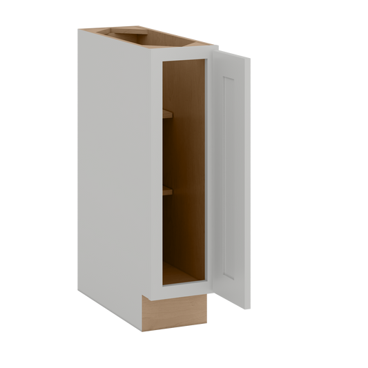 9", 12", 15" & 18" Full Height Door Base Cabinet with One Door | RTA Unassembled | Polar White Shaker Full Overlay