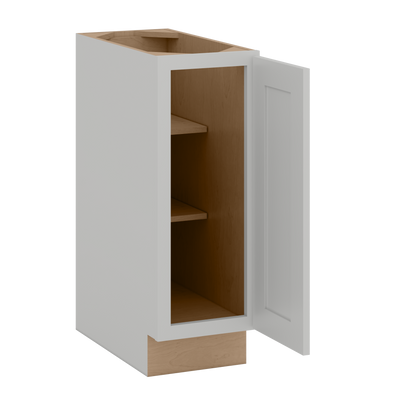 9", 12", 15" & 18" Full Height Door Base Cabinet with One Door | RTA Unassembled | Polar White Shaker Full Overlay