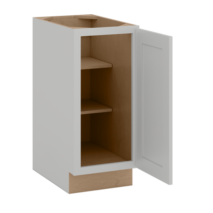 9", 12", 15" & 18" Full Height Door Base Cabinet with One Door | RTA Unassembled | Polar White Shaker Full Overlay