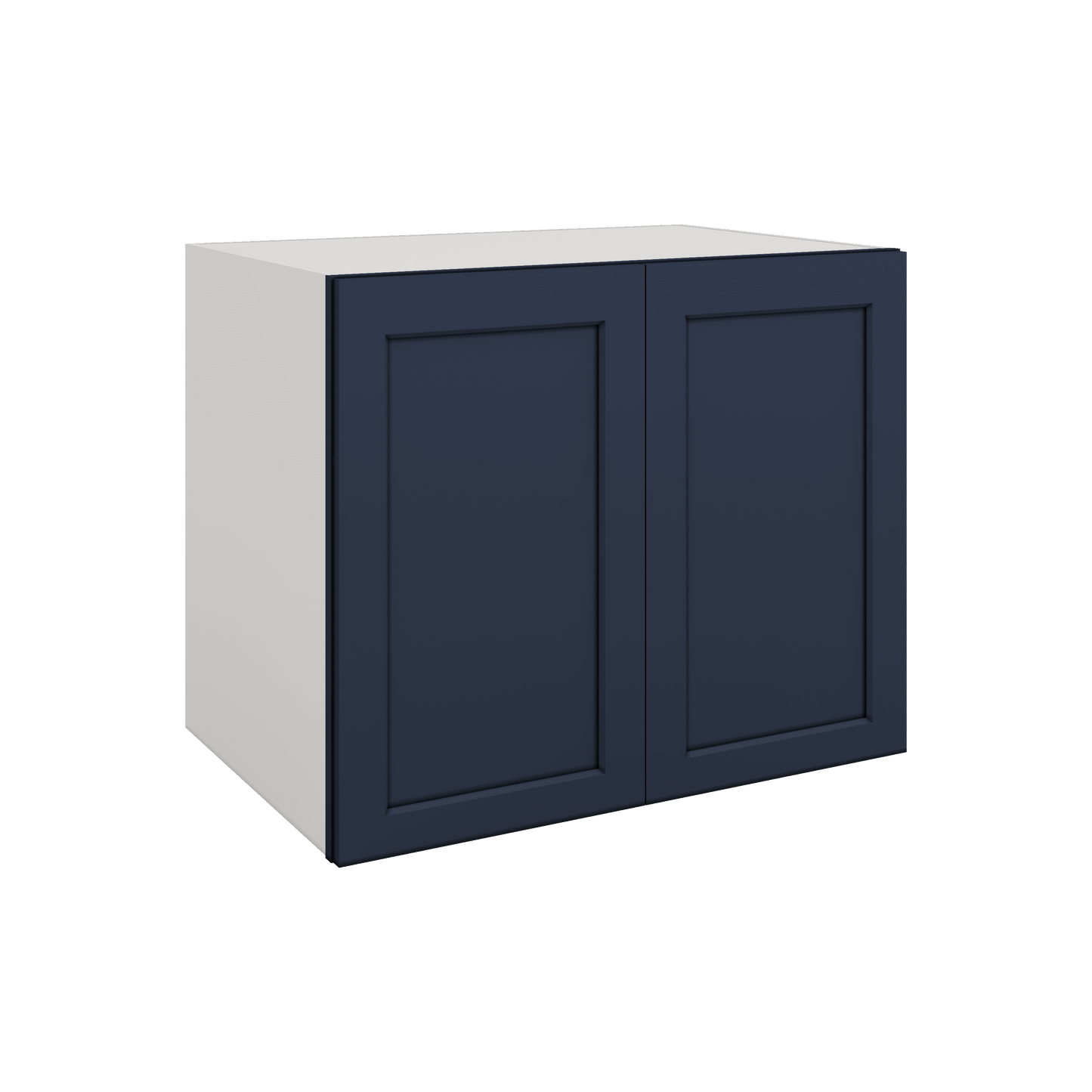 Full Height Door NB29 Naval Blue Shaker 1-1/4" Overlay Wall Cabinet - Double Door 24", 27", 30", 33" & 36" Wide