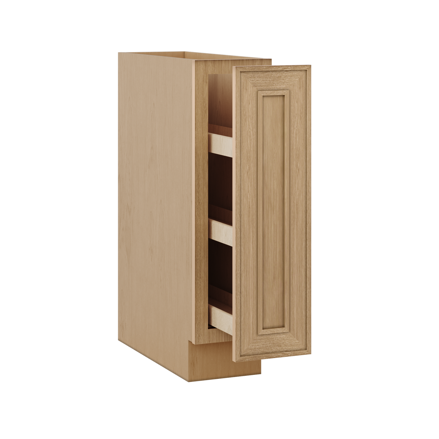 Spice Rack Pullout Base Cabinet 9" Elegant Oak Craftsman Shaker
