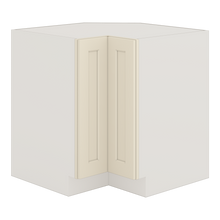 Lazy Susan Base Cabinet 33" & 36" Manhattan Cream Shaker 1-1/4" Overlay