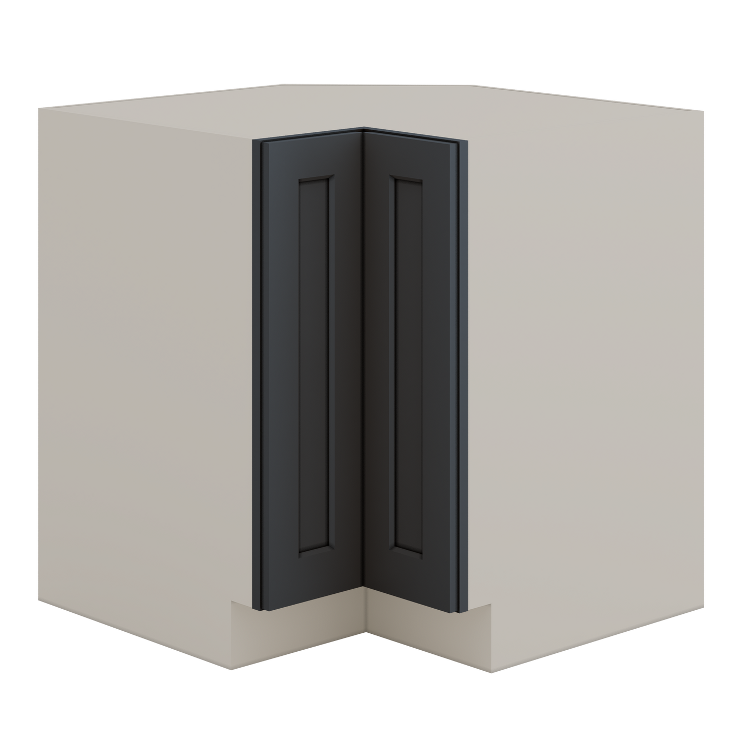 Lazy Susan Base Cabinet 33" & 36" 15HNS Hermosa Noir Black Shaker 1-1/4" Overlay