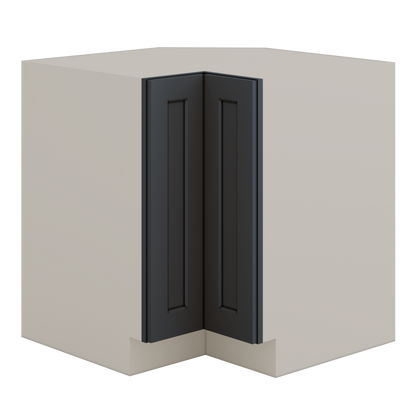 Lazy Susan Base Cabinet 33" & 36" 15HNS Hermosa Noir Black Shaker 1-1/4" Overlay